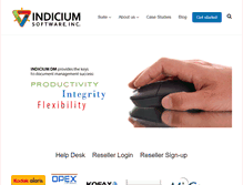Tablet Screenshot of indiciumsoftware.com